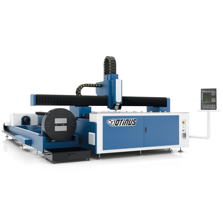 Enclosed Fiber Laser Cutting Machine with Tube Cutter - Otinus